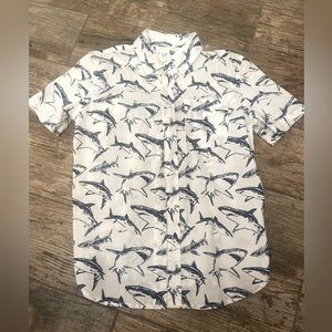 Gap Shark Boys Dress Button Down-Size Medium